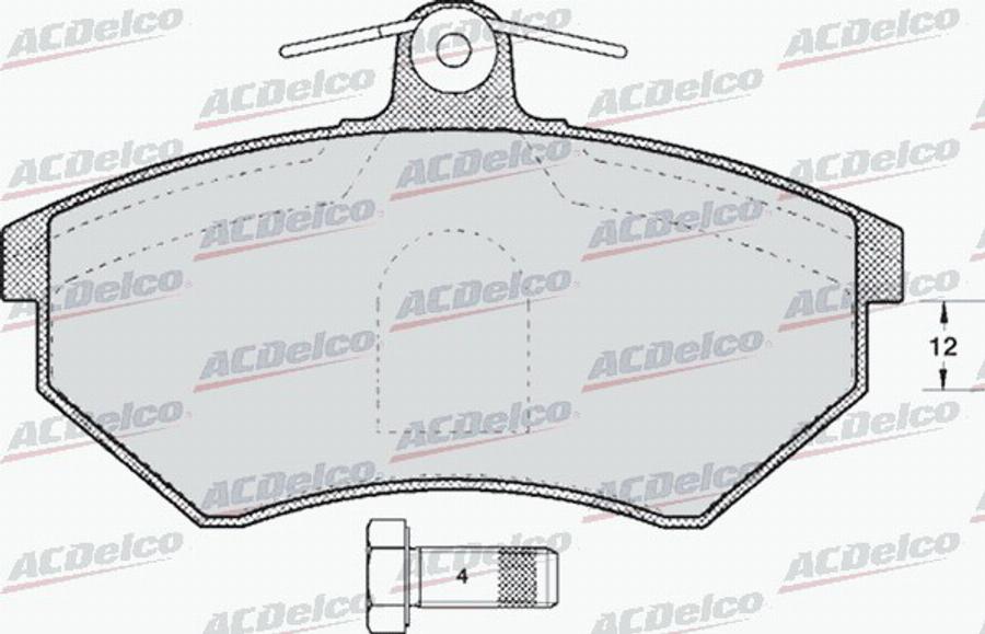 ACDelco AC058600D - Bremžu uzliku kompl., Disku bremzes autodraugiem.lv