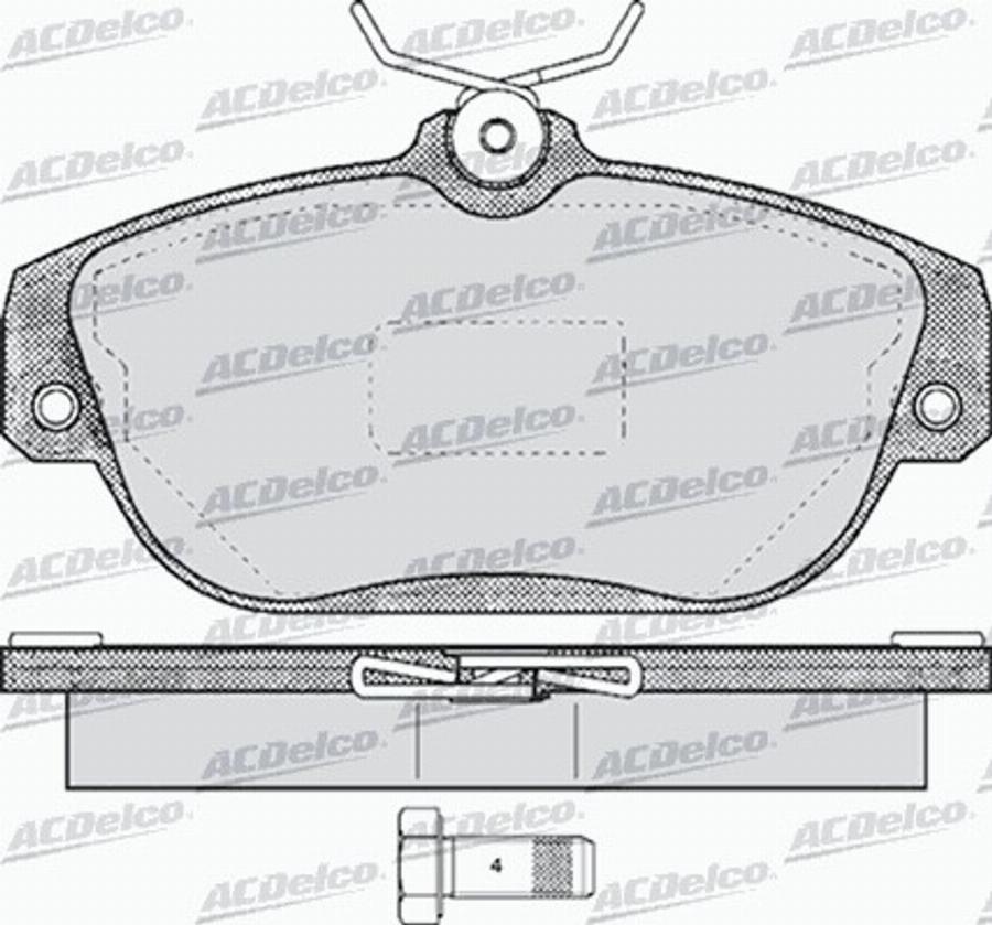 ACDelco AC058601D - Bremžu uzliku kompl., Disku bremzes autodraugiem.lv