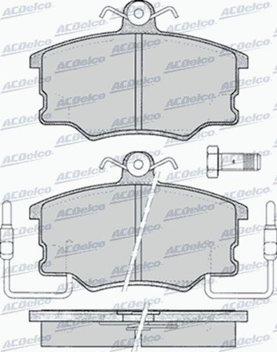 ACDelco AC058098D - Bremžu uzliku kompl., Disku bremzes autodraugiem.lv