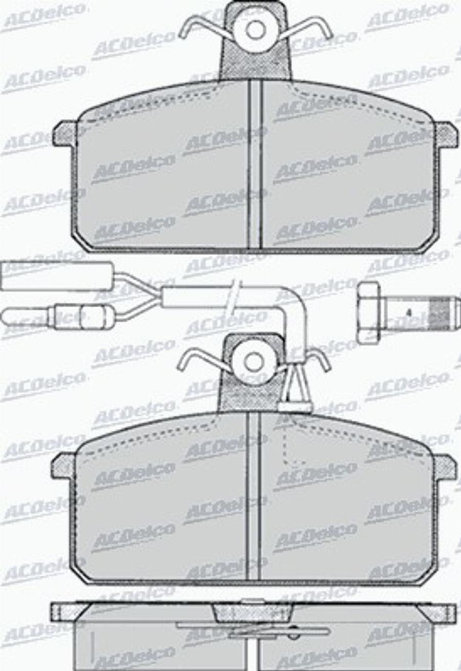 ACDelco AC058097D - Bremžu uzliku kompl., Disku bremzes autodraugiem.lv