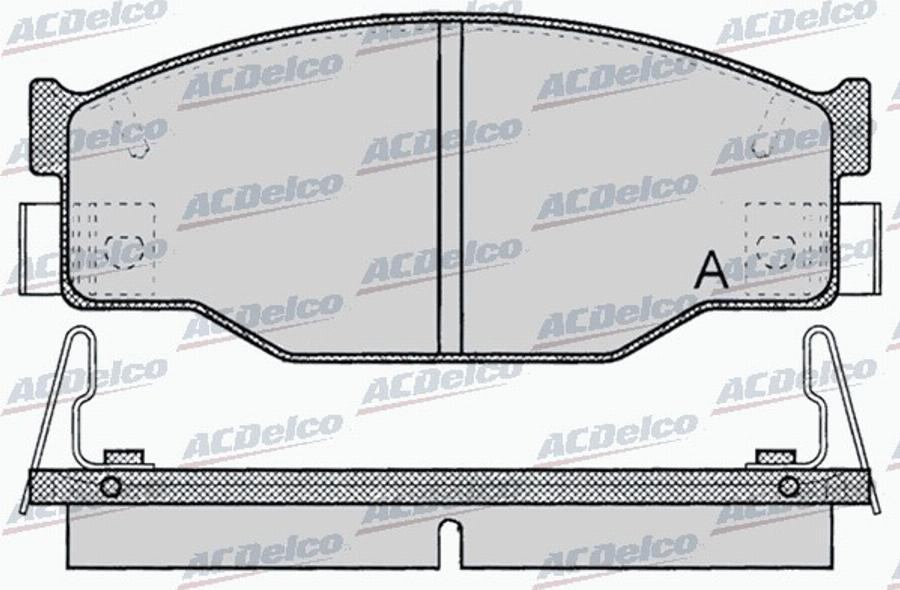 ACDelco AC058054D - Bremžu uzliku kompl., Disku bremzes autodraugiem.lv