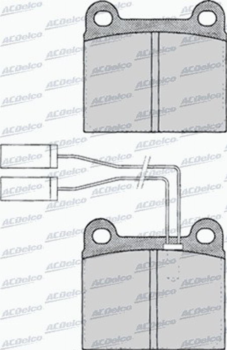 ACDelco AC058023D - Bremžu uzliku kompl., Disku bremzes autodraugiem.lv