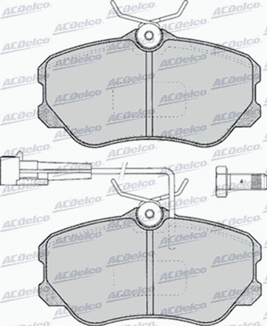 ACDelco AC058104D - Bremžu uzliku kompl., Disku bremzes autodraugiem.lv