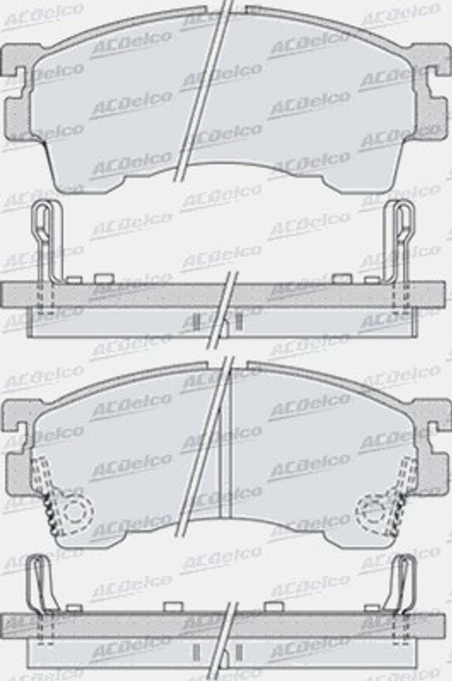 ACDelco AC0581017D - Bremžu uzliku kompl., Disku bremzes autodraugiem.lv