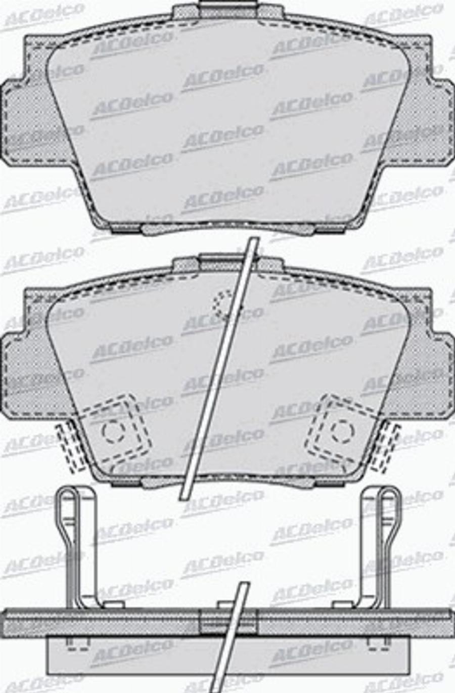 ACDelco AC0581038D - Bremžu uzliku kompl., Disku bremzes autodraugiem.lv