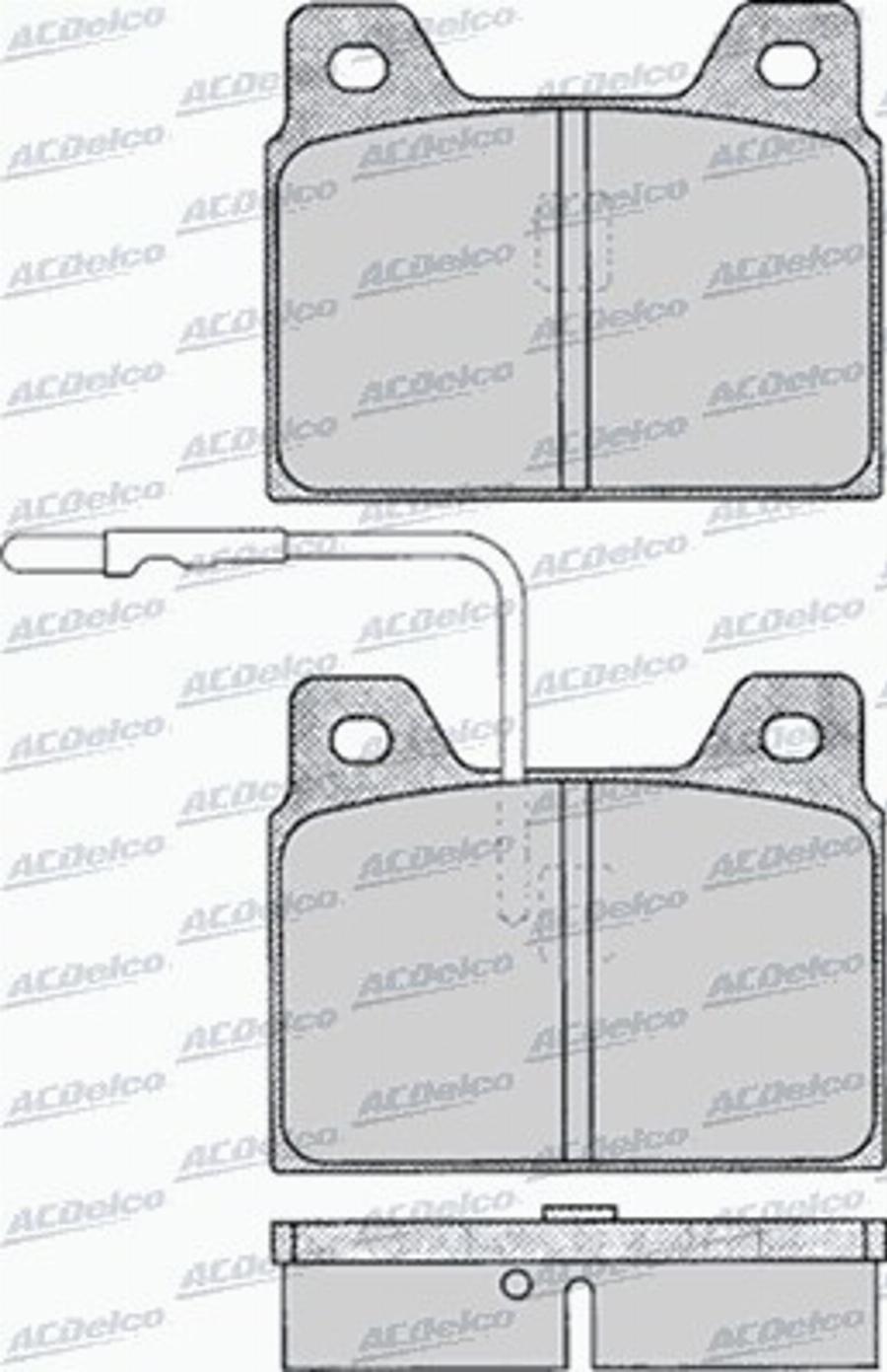 ACDelco AC058131D - Bremžu uzliku kompl., Disku bremzes autodraugiem.lv