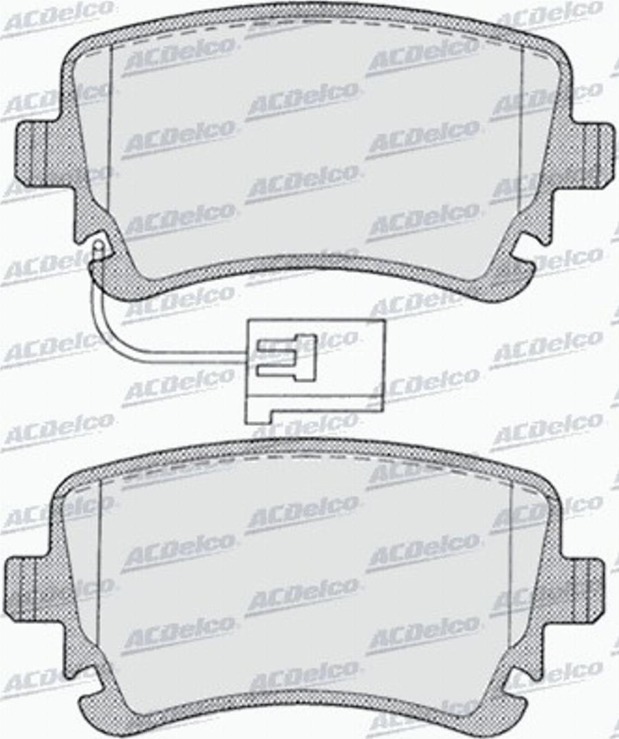 ACDelco AC0581256D - Bremžu uzliku kompl., Disku bremzes autodraugiem.lv