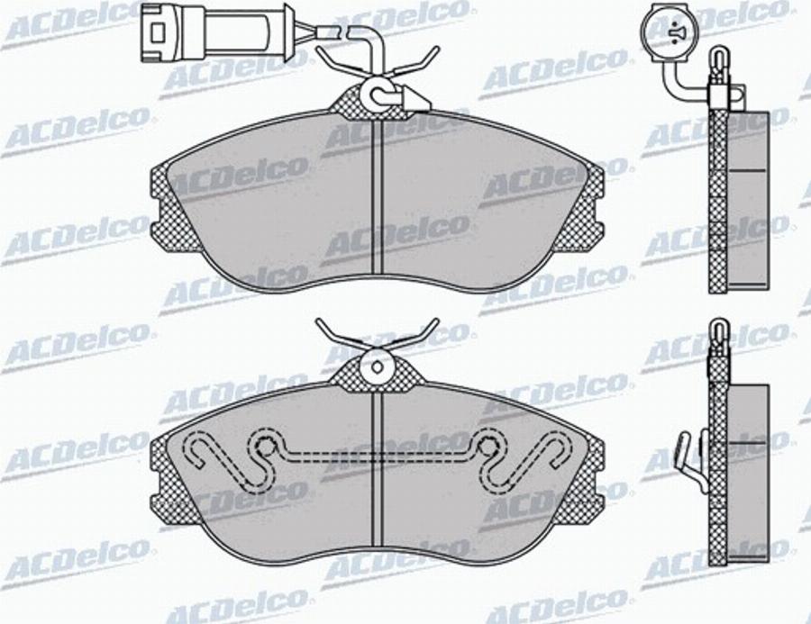 ACDelco AC058350D - Bremžu uzliku kompl., Disku bremzes autodraugiem.lv