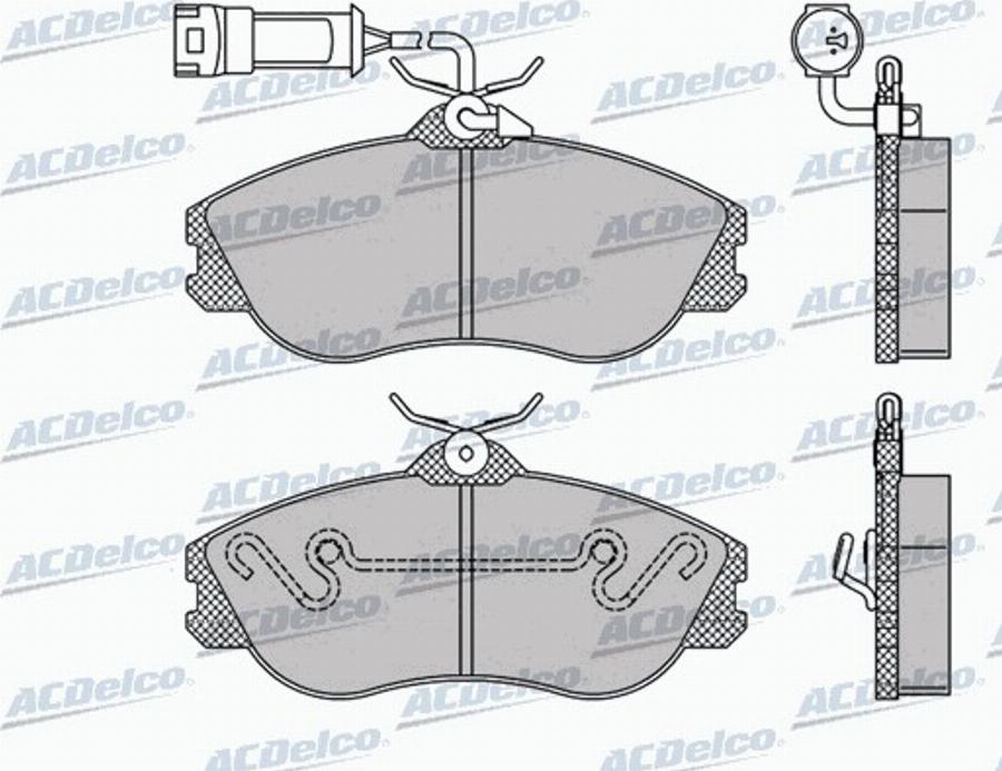 ACDelco AC058326D - Bremžu uzliku kompl., Disku bremzes autodraugiem.lv