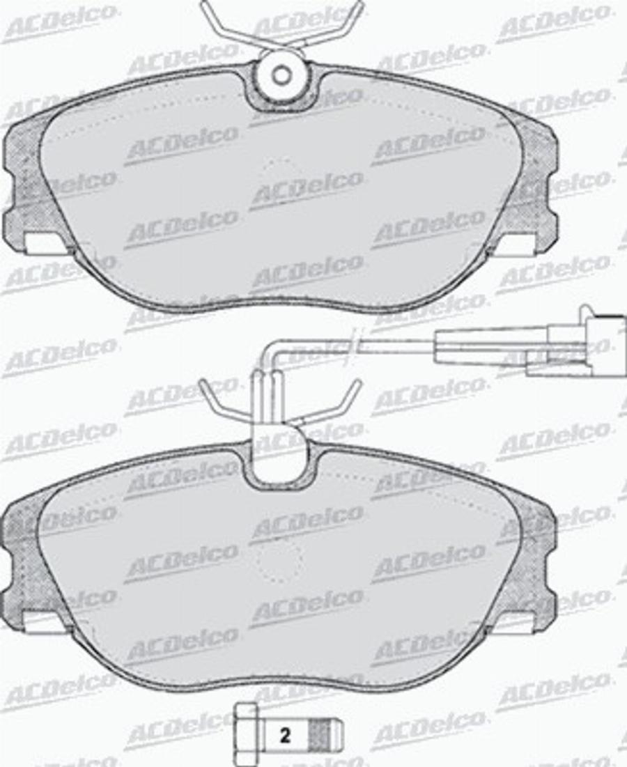 ACDelco AC058286D - Bremžu uzliku kompl., Disku bremzes autodraugiem.lv