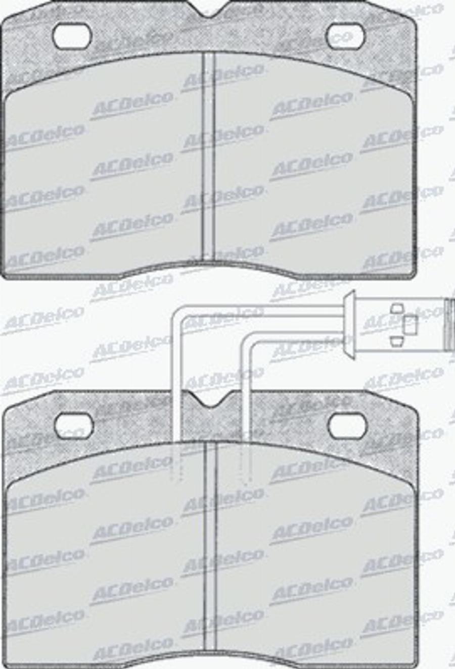 ACDelco AC058281D - Bremžu uzliku kompl., Disku bremzes autodraugiem.lv