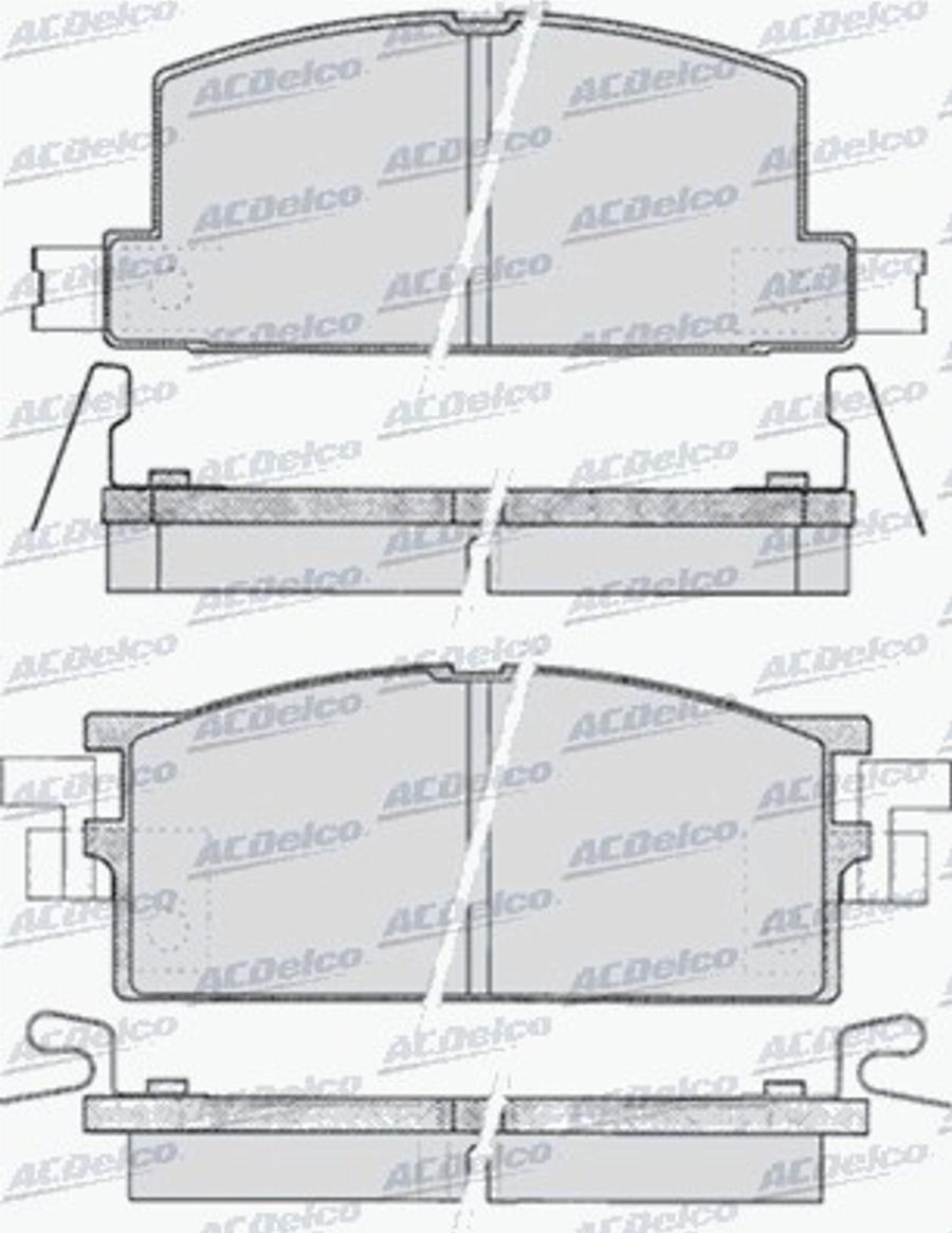 ACDelco AC058287D - Bremžu uzliku kompl., Disku bremzes autodraugiem.lv