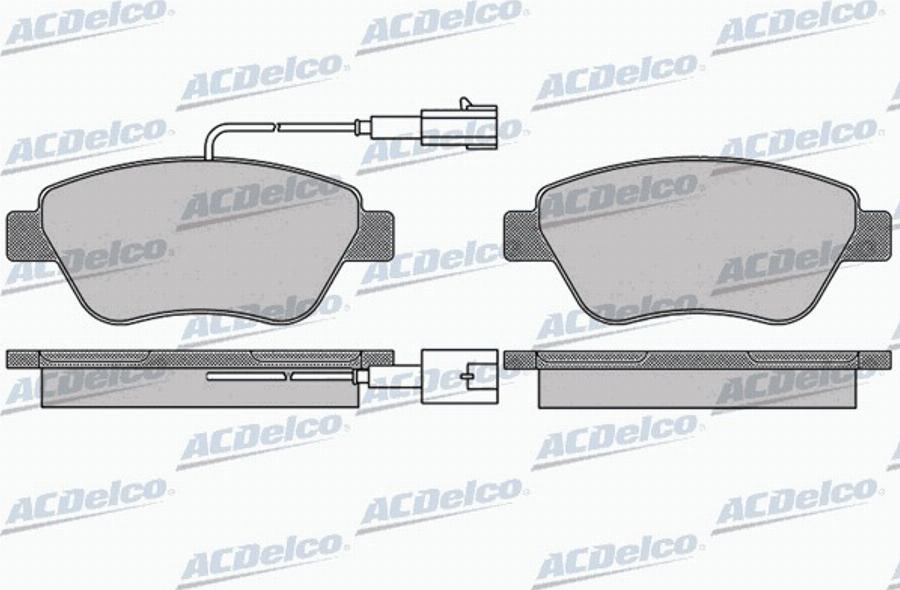 ACDelco AC058763AD - Bremžu uzliku kompl., Disku bremzes autodraugiem.lv