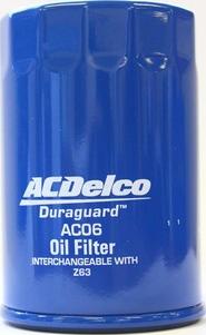 ACDelco AC06 - Eļļas filtrs autodraugiem.lv