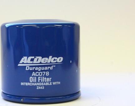 ACDelco AC078 - Eļļas filtrs autodraugiem.lv