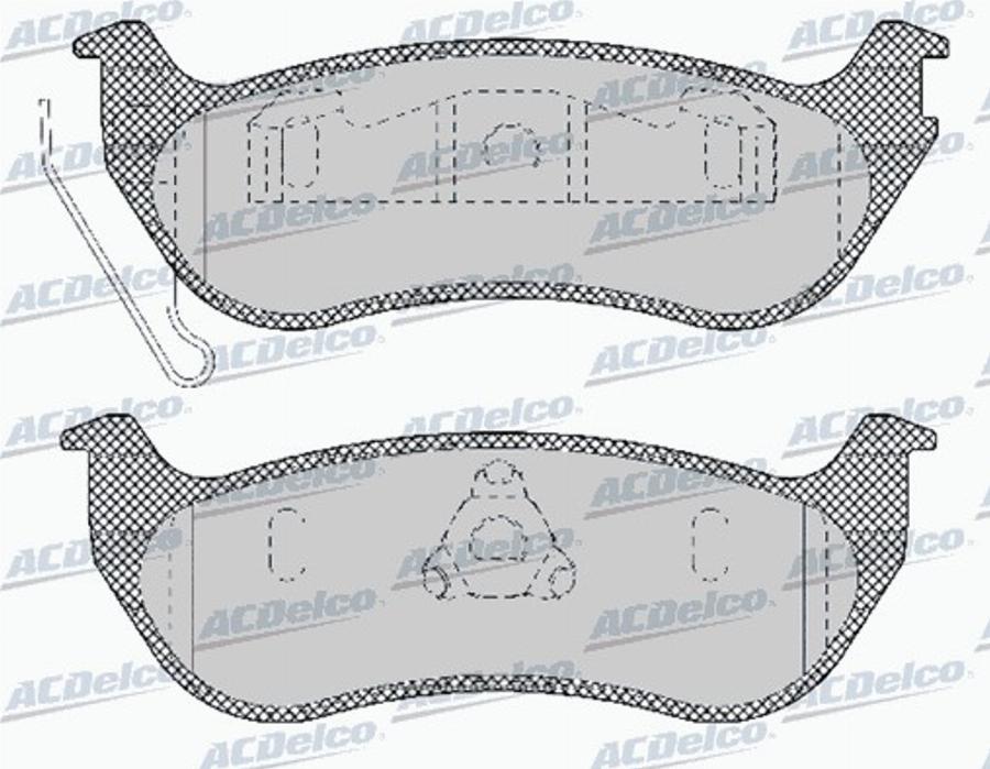 ACDelco AC854483D - Bremžu uzliku kompl., Disku bremzes autodraugiem.lv