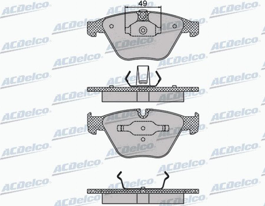 ACDelco AC860581D - Bremžu uzliku kompl., Disku bremzes autodraugiem.lv