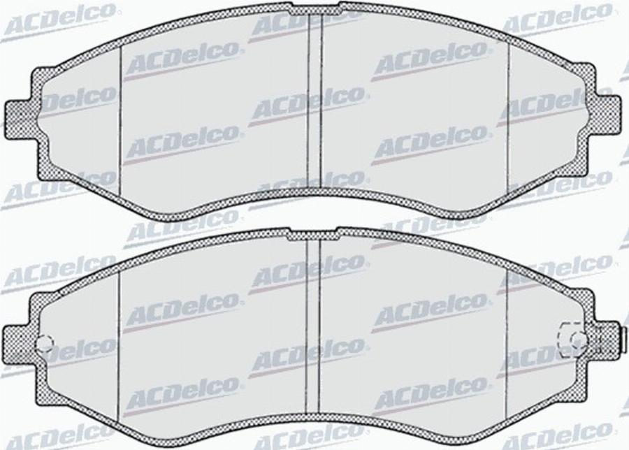 ACDelco AC870881D - Bremžu uzliku kompl., Disku bremzes autodraugiem.lv