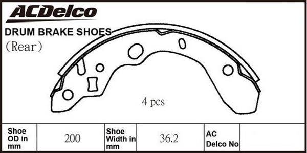 ACDelco ACBS1771 - Bremžu loku komplekts autodraugiem.lv