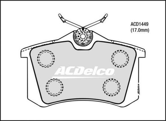 ACDelco ACD1449 - Bremžu uzliku kompl., Disku bremzes autodraugiem.lv