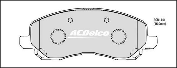 ACDelco ACD1441 - Bremžu uzliku kompl., Disku bremzes autodraugiem.lv