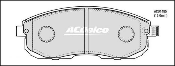 ACDelco ACD1485 - Bremžu uzliku kompl., Disku bremzes autodraugiem.lv