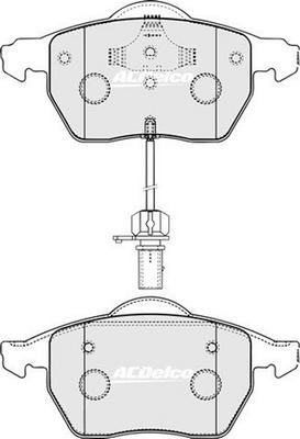 ACDelco ACD1427 - Bremžu uzliku kompl., Disku bremzes autodraugiem.lv