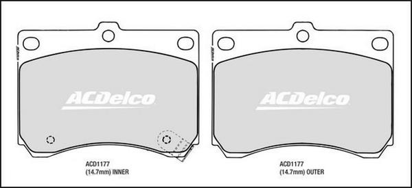 ACDelco ACD1177 - Bremžu uzliku kompl., Disku bremzes autodraugiem.lv