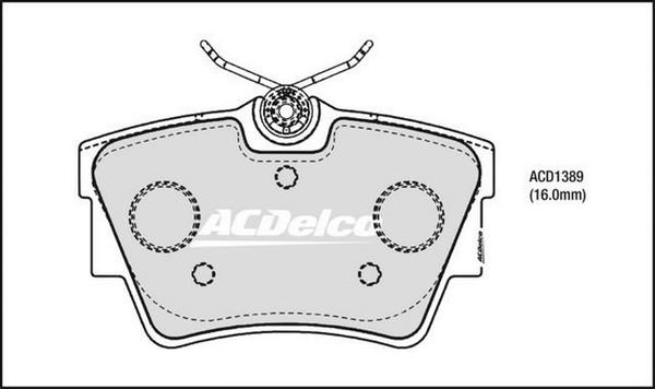 ACDelco ACD1389 - Bremžu uzliku kompl., Disku bremzes autodraugiem.lv