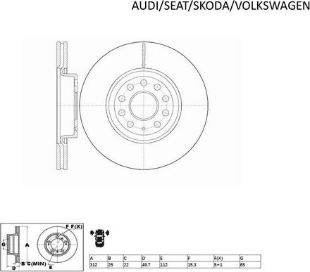 ACDelco ACDR2806 - Bremžu diski autodraugiem.lv