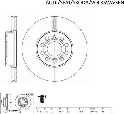 ACDelco ACDR2810 - Bremžu diski autodraugiem.lv