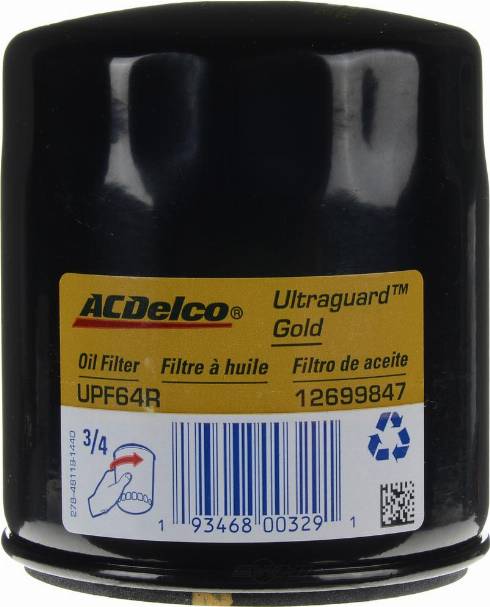 ACDelco UPF64R - Eļļas filtrs autodraugiem.lv