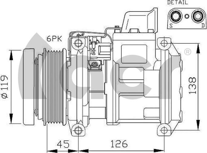 ACR 134427 - Kompresors, Gaisa kond. sistēma autodraugiem.lv