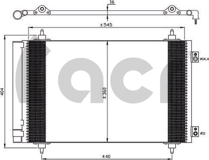 ACR 300636 - Kondensators, Gaisa kond. sistēma autodraugiem.lv