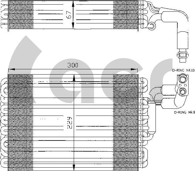 ACR 310023 - Iztvaikotājs, Gaisa kondicionēšanas sistēma autodraugiem.lv