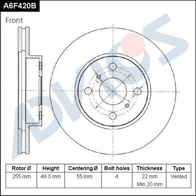 BOSCH 0 986 AB5 151 - Bremžu diski autodraugiem.lv