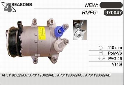 AHE 970047 - Kompresors, Gaisa kond. sistēma autodraugiem.lv