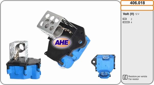 AHE 406.018 - Papildus rezistors, Elektromotors-Radiatora ventilators autodraugiem.lv