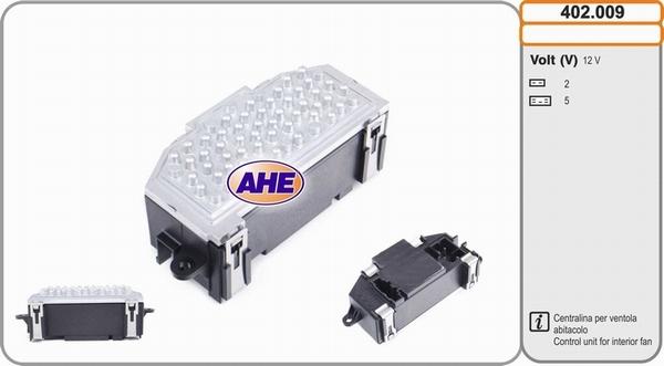 AHE 402.009 - Vadības bloks, Elektroventilators (Motora dzesēšana) autodraugiem.lv