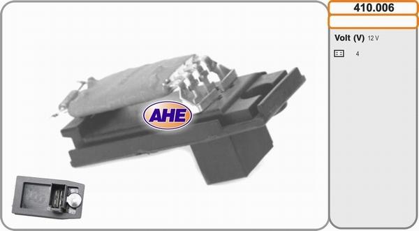AHE 410.006 - Papildus rezistors, Elektromotors-Radiatora ventilators autodraugiem.lv