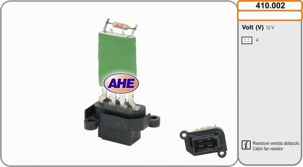 AHE 410.002 - Papildus rezistors, Elektromotors-Radiatora ventilators autodraugiem.lv