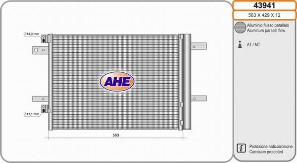AHE 43941 - Kondensators, Gaisa kond. sistēma autodraugiem.lv