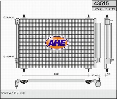 AHE 43515 - Kondensators, Gaisa kond. sistēma autodraugiem.lv