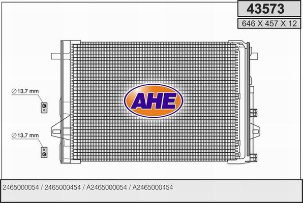 AHE 43573 - Kondensators, Gaisa kond. sistēma autodraugiem.lv