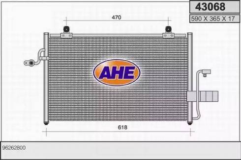 AHE 43068 - Kondensators, Gaisa kond. sistēma autodraugiem.lv