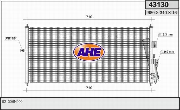 AHE 43130 - Kondensators, Gaisa kond. sistēma autodraugiem.lv