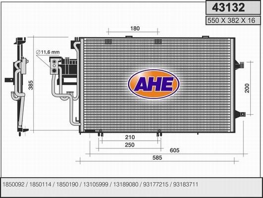 AHE 43132 - Kondensators, Gaisa kond. sistēma autodraugiem.lv