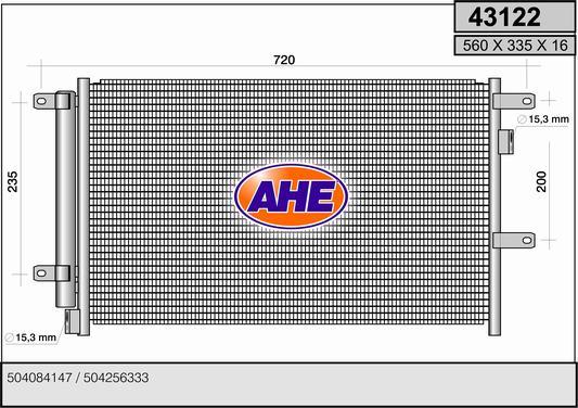 AHE 43122 - Kondensators, Gaisa kond. sistēma autodraugiem.lv