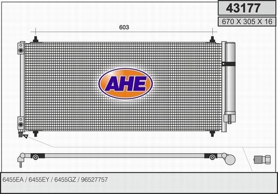 AHE 43177 - Kondensators, Gaisa kond. sistēma autodraugiem.lv