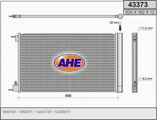 AHE 43373 - Kondensators, Gaisa kond. sistēma autodraugiem.lv